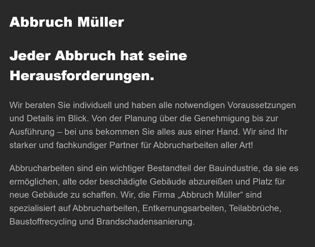 Abbruch  in  Simmozheim, Calw, Heimsheim, Grafenau, Althengstett, Ostelsheim, Weil der Stadt oder Neuhausen, Gechingen, Bad Liebenzell